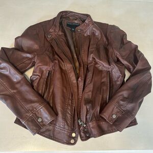 Brown leather jacket